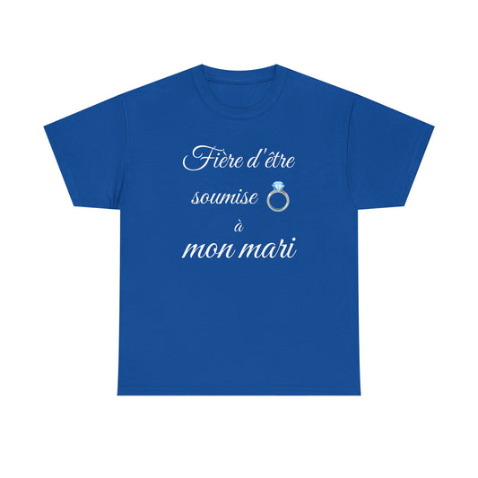 T-shirt Femme “Fière d’être soumise à mon mari”