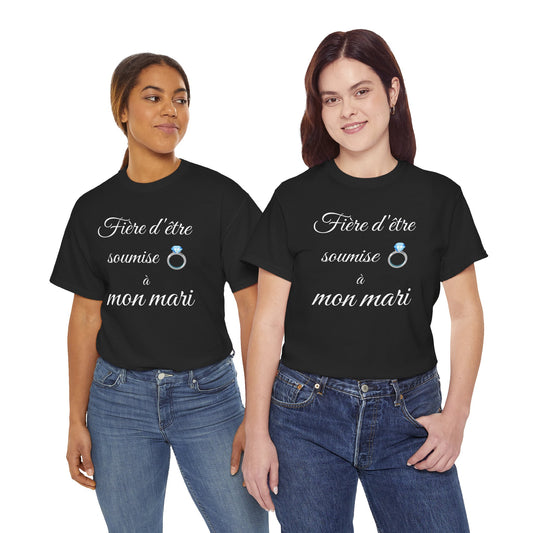 T-shirt Femme “Fière d’être soumise à mon mari”